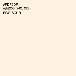 #FDF2DF - Egg Sour Color Image